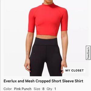 Everlux & Mesh Cropped Tee